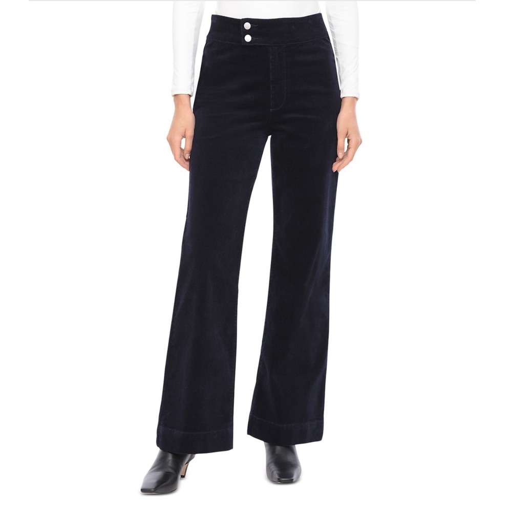 BAGATELLE Double‎ Button Navy Corduroy Wide Leg Pants Size Large